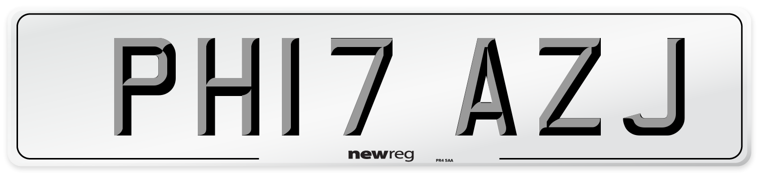 PH17 AZJ Number Plate from New Reg